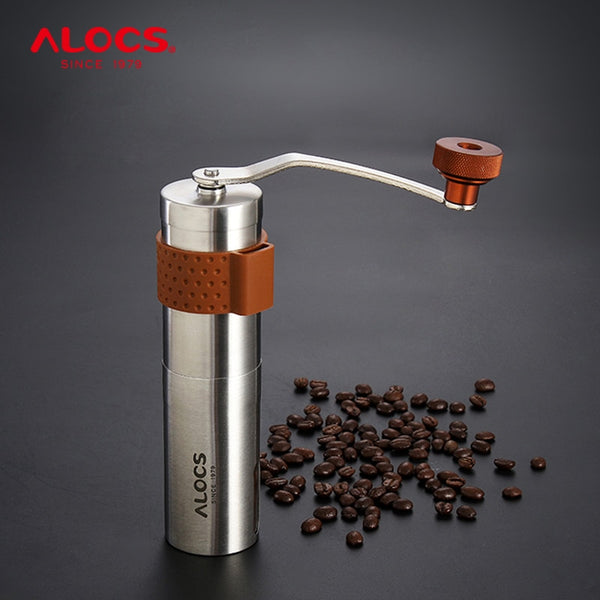 Travel Manual Coffee Grinder, Conical Burr Mill With Adjustable Setting, Portable Hand Crank Coffee Grinder