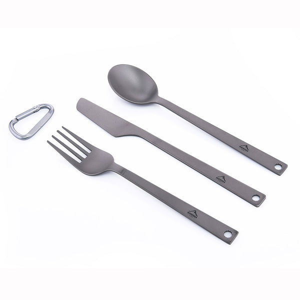 Ultralight Titanium Spoon Fork Knife Set