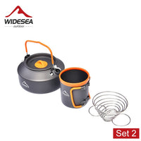 Camping Coffee Cookware Sets Outdoor Tableware Mug Kettle Pot Cooking Teapot Filter Rack Cup