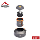Camping Coffee Cookware Sets Outdoor Tableware Mug Kettle Pot Cooking Teapot Filter Rack Cup