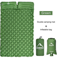 Camping Double Inflatable Mattress Outdoor Sleeping Pad Bed Ultralight Folding Travel Air Mat Cushion Moisture proof