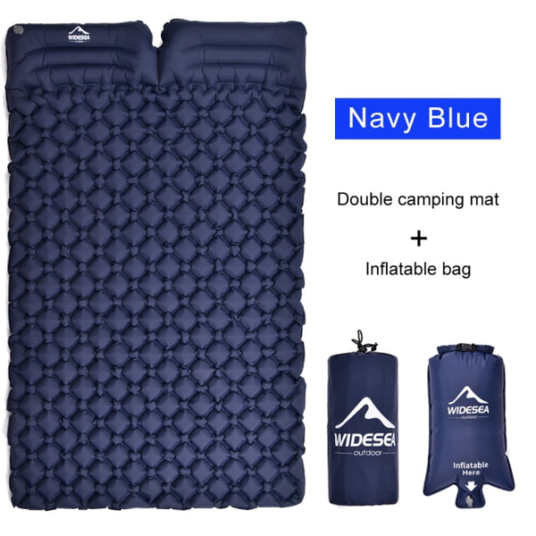 Camping Double Inflatable Mattress Outdoor Sleeping Pad Bed Ultralight Folding Travel Air Mat Cushion Moisture proof