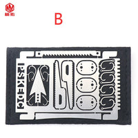 Outdoor EDC Stainless Steel Multifunctional Emergency Survival Card