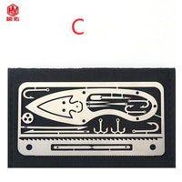 Outdoor EDC Stainless Steel Multifunctional Emergency Survival Card