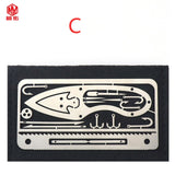 Outdoor EDC Stainless Steel Multifunctional Emergency Survival Card