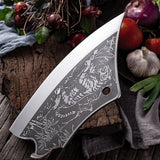 Handmade Forged Mountain Tiger Meat Cleaver Slaughter Knife