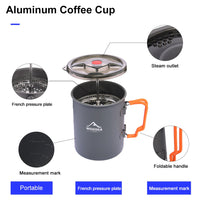 Camping Coffee Mug + French Press Outdoor Cookware Essentials