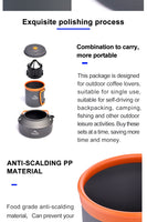 Camping Coffee Cookware Sets Outdoor Tableware Mug Kettle Pot Cooking Teapot Filter Rack Cup