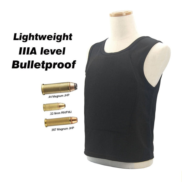 New Bulletproof Vest IIIA level Ultra-comfortable Lightweight Concealed Hidden Inside Wear