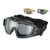 3 Lens Military Tactical Goggles for Shooting, GX1000 Safety Protective Goggles