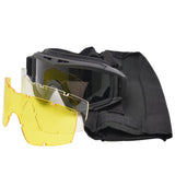 3 Lens Military Tactical Goggles for Shooting, GX1000 Safety Protective Goggles