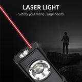 G20 LED flashlight + Work Light + Red Laser Light, With Magnet And Power Bank Function