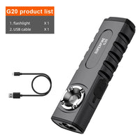 G20 LED flashlight + Work Light + Red Laser Light, With Magnet And Power Bank Function