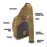 Military Tactical Shoulder Bag, EDC Outdoor Travel Backpack for Hiking, Hunting, and Camping
