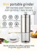 High Quality Portable Manual Coffee Grinder Adjustable Coffee Beans Grinder Stainless Steel