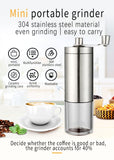 High Quality Portable Manual Coffee Grinder Adjustable Coffee Beans Grinder Stainless Steel