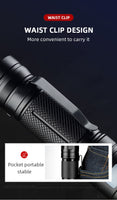 GT75 20W P70 Powerful flashlight With Zoom USB Rechargeable