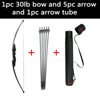 Bow and Arrow Recurve Bow Take Down LongBow 30Lbs/40Lbs with Fiberglass Arrows and Arrow Tube for Archery Hunting Accessory