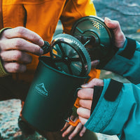 Camping Coffee Mug + French Press Outdoor Cookware Essentials