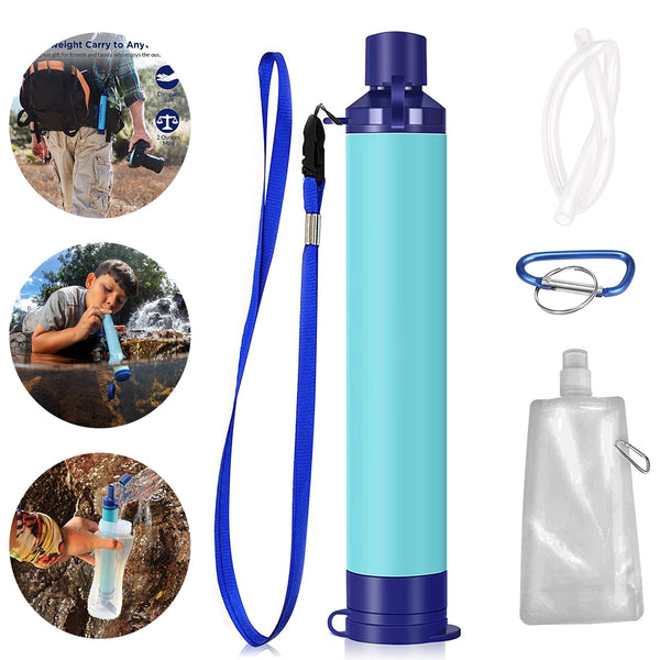 Outdoor Water Purifier for Camping, Hiking (Emergency Life Survival Water Filter for Fishing, Climbing, Travel)