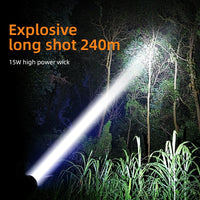 C20-T 15W Powerful Telescopic Zoom Flashlight USB Rechargeable