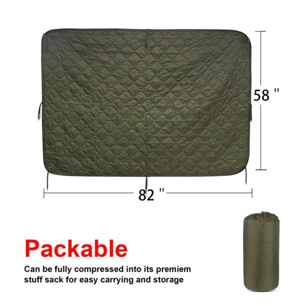 Military Poncho Liner, Quilted Blanket Known By Vets As The "Woobie"