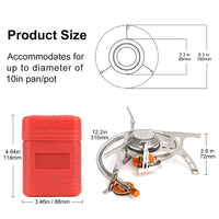 Camping Gas Stove Outdoor Burner Strong Fire Heater Survival Equipment (Without Windshield)