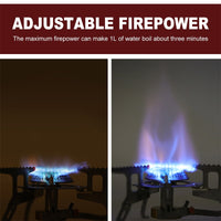 Camping Gas Stove Outdoor Burner Strong Fire Heater Survival Equipment (Without Windshield)