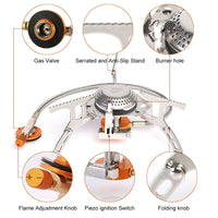Camping Gas Stove Outdoor Burner Strong Fire Heater Survival Equipment (Without Windshield)