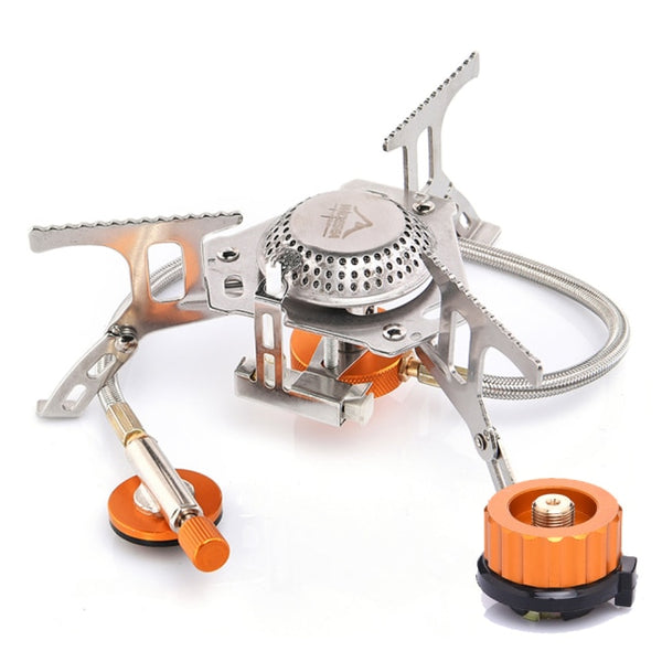 Camping Gas Stove Outdoor Burner Strong Fire Heater Survival Equipment (Without Windshield)