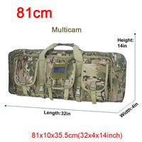 Tactical Double Rifle Case Military MOLLE Gun Bag, Sniper Gun Case Backpack (32 38 42 48 inch )