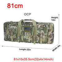 Tactical Double Rifle Case Military MOLLE Gun Bag, Sniper Gun Case Backpack (32 38 42 48 inch )