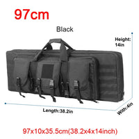 Tactical Double Rifle Case Military MOLLE Gun Bag, Sniper Gun Case Backpack (32 38 42 48 inch )