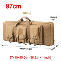 Tactical Double Rifle Case Military MOLLE Gun Bag, Sniper Gun Case Backpack (32 38 42 48 inch )