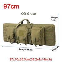 Tactical Double Rifle Case Military MOLLE Gun Bag, Sniper Gun Case Backpack (32 38 42 48 inch )