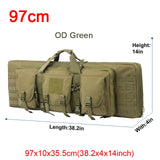 Tactical Double Rifle Case Military MOLLE Gun Bag, Sniper Gun Case Backpack (32 38 42 48 inch )