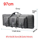 Tactical Double Rifle Case Military MOLLE Gun Bag, Sniper Gun Case Backpack (32 38 42 48 inch )