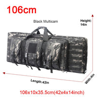 Tactical Double Rifle Case Military MOLLE Gun Bag, Sniper Gun Case Backpack (32 38 42 48 inch )