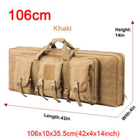 Tactical Double Rifle Case Military MOLLE Gun Bag, Sniper Gun Case Backpack (32 38 42 48 inch )