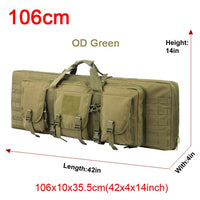 Tactical Double Rifle Case Military MOLLE Gun Bag, Sniper Gun Case Backpack (32 38 42 48 inch )