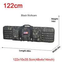 Tactical Double Rifle Case Military MOLLE Gun Bag, Sniper Gun Case Backpack (32 38 42 48 inch )