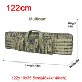 Tactical Double Rifle Case Military MOLLE Gun Bag, Sniper Gun Case Backpack (32 38 42 48 inch )