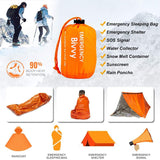 Waterproof Lightweight Thermal Emergency Sleeping Bag Bivy Sack - Survival Blanket Bags Camping, Hiking, Outdoor, Activities