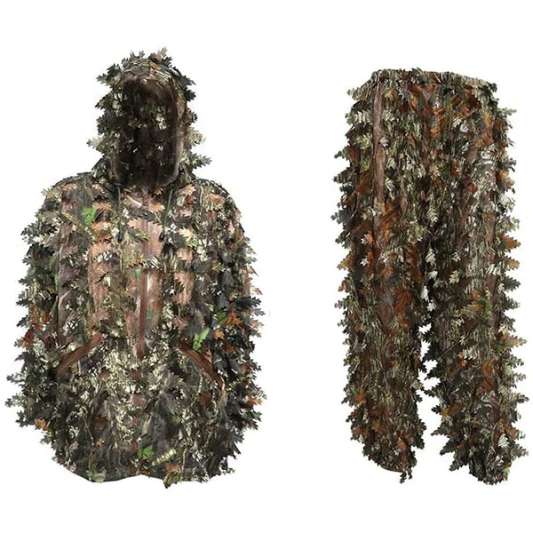 Ghillie Suit Adult 3D Leafy Camouflage, Outdoor Woodland Hunting Suit