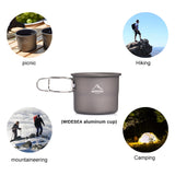 Camping Mug Outdoor Coffee Tea Aluminum Cup Tableware Cooking Supplies Equipment
