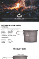 Camping Mug Outdoor Coffee Tea Aluminum Cup Tableware Cooking Supplies Equipment