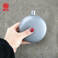 Pure Round Titanium Hip Flask