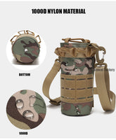 Outdoor Water Bottle Bag, Hunting Water Bottle Carrier Holder with Shoulder Strap