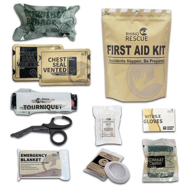 10pcs Emergency Trauma Kit with Aluminum Tourniquet Military Combat Tactical First Aid Response