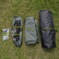 3-4 Person Double Layer Rainproof Outdoor Camping Shelter Tent for Fishing, Hunting, Travel, Adventure and Family